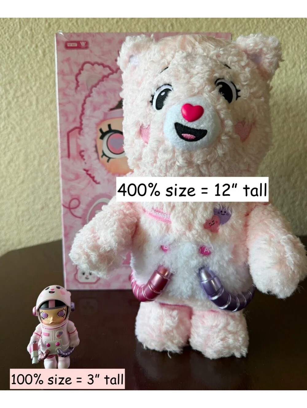 POP Mart Sweet Messages Bear 400% + 100 % Mega Space Molly - New open box